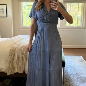 Anthropologie Somerset Maxi Dress in cornflower blue, size xs